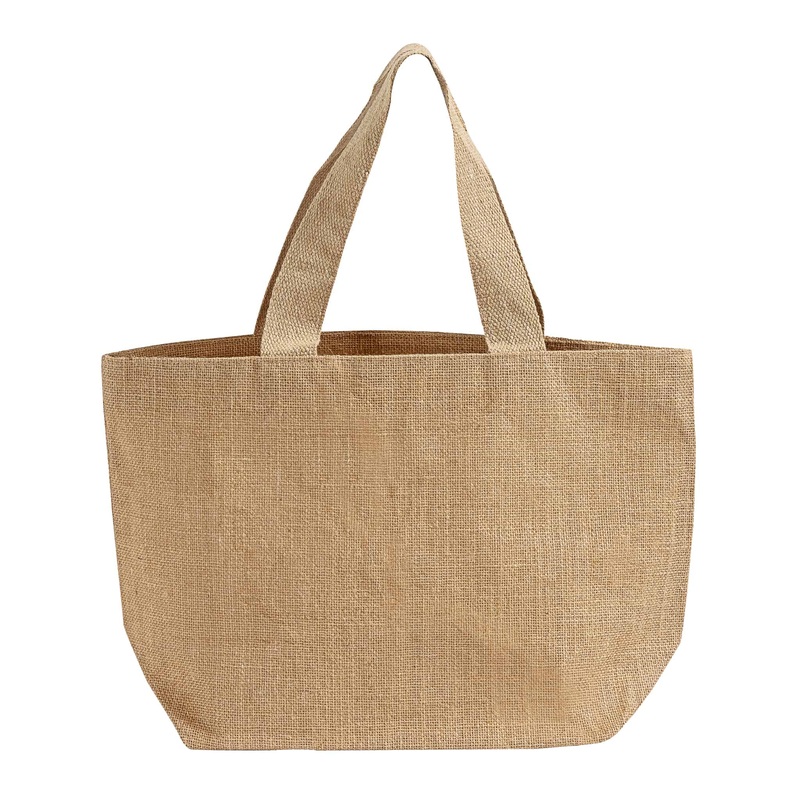 Daily Use Deluxe Jute Burlap Tote Bags with Cotton Interior- TJ894