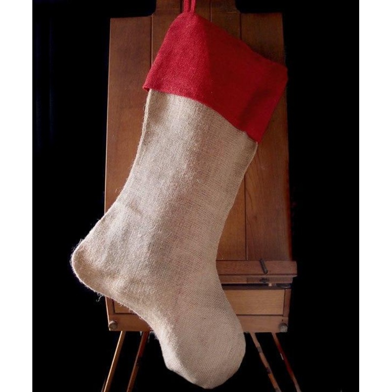 Extra-Large 24 in Burlap / Jute Christmas Stocking Blank - CS153J (6 Pack)