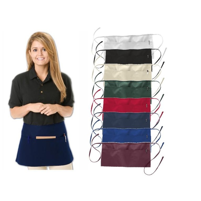 High Quality Twill Waist Apron with Three Pockets by the Dozen
