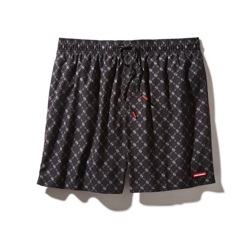 MIDNIGHT MONEY PATTERN SHOTO SWIM TRUNKS
