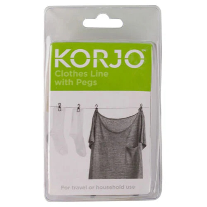 Shop the Korjo Clothesline with Pegs  The Ultimate Washing Line Travel Solution for Convenient and Compact Drying Anywhere
