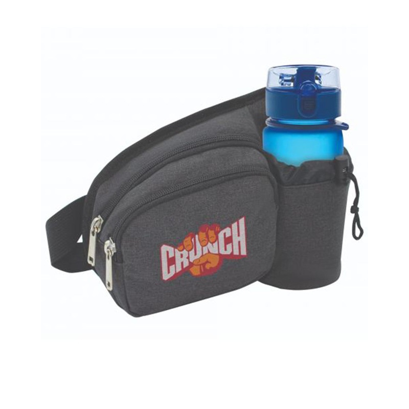 Two Zipper Fanny Pack w/Bottle Holder