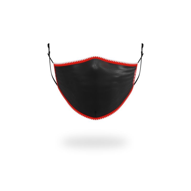 ADULT VERTICAL SHARK (BLACK) FORM-FITTING FACE MASK