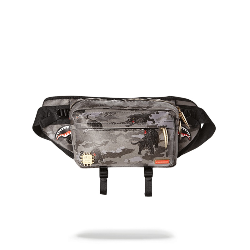 BLACK PANTHERA CAMO CROSSBODY