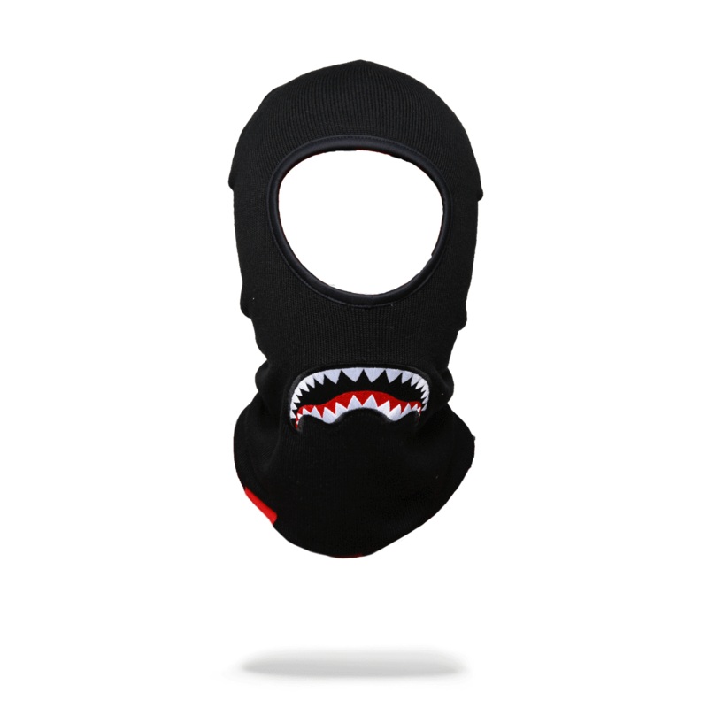 BLACK SHARKMOUTH SKI MASK