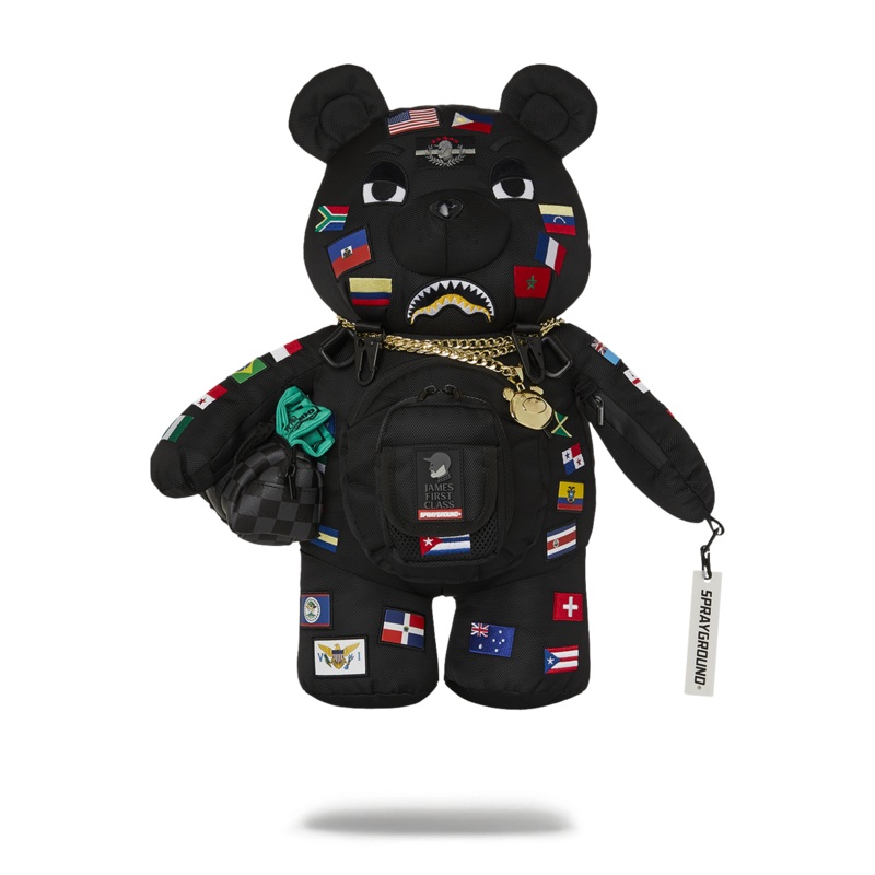JAMES FIRST CLASS GLOBAL FLAGS MONEYBEAR BACKPACK