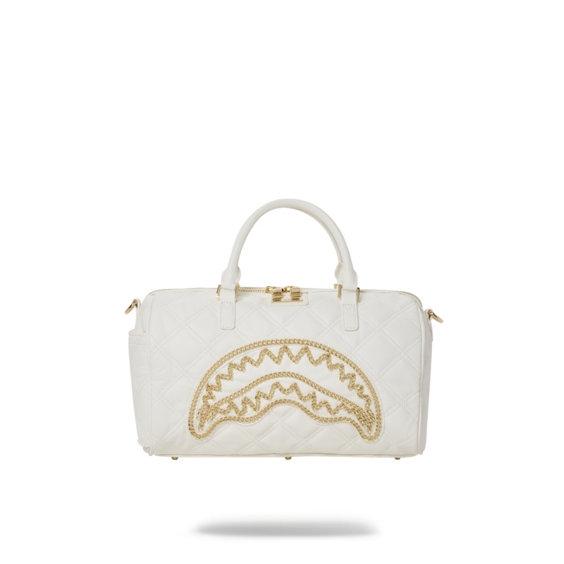 RIVIERA LE BLANC GOLD CHAIN SHARK MINI DUFFLE