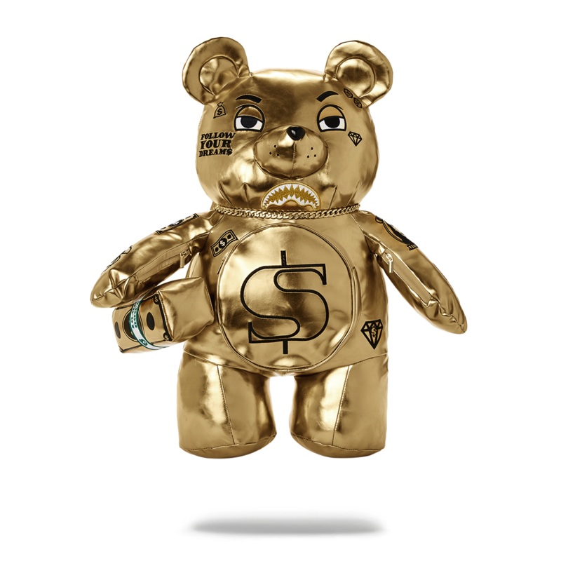 GOLD RUSH MONEYBEAR TEDDYBEAR BACKPACK
