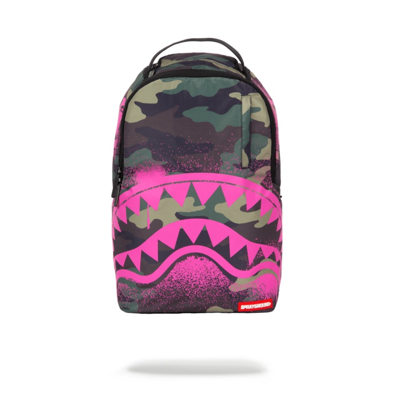 PINK STENCIL SHARK CAMO