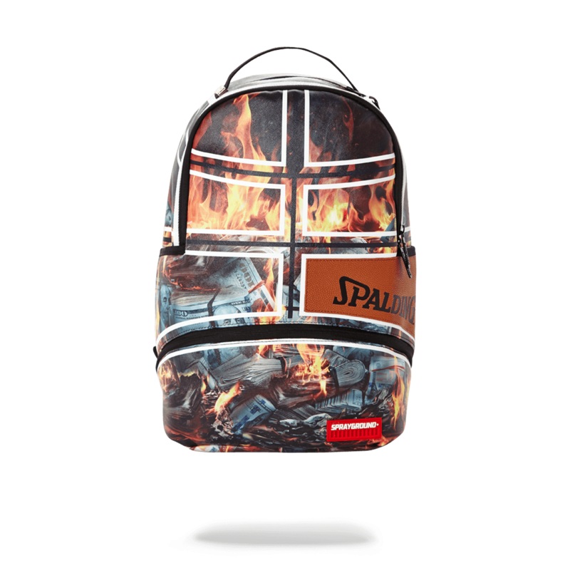 SPALDING X SPRAYGROUND FIRE MONEY BACKPACK