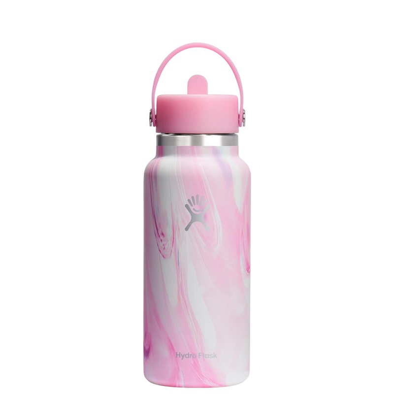 HYDRO FLASK 32 OZ WIDE FLEX STRAW CAP JELLY PINK