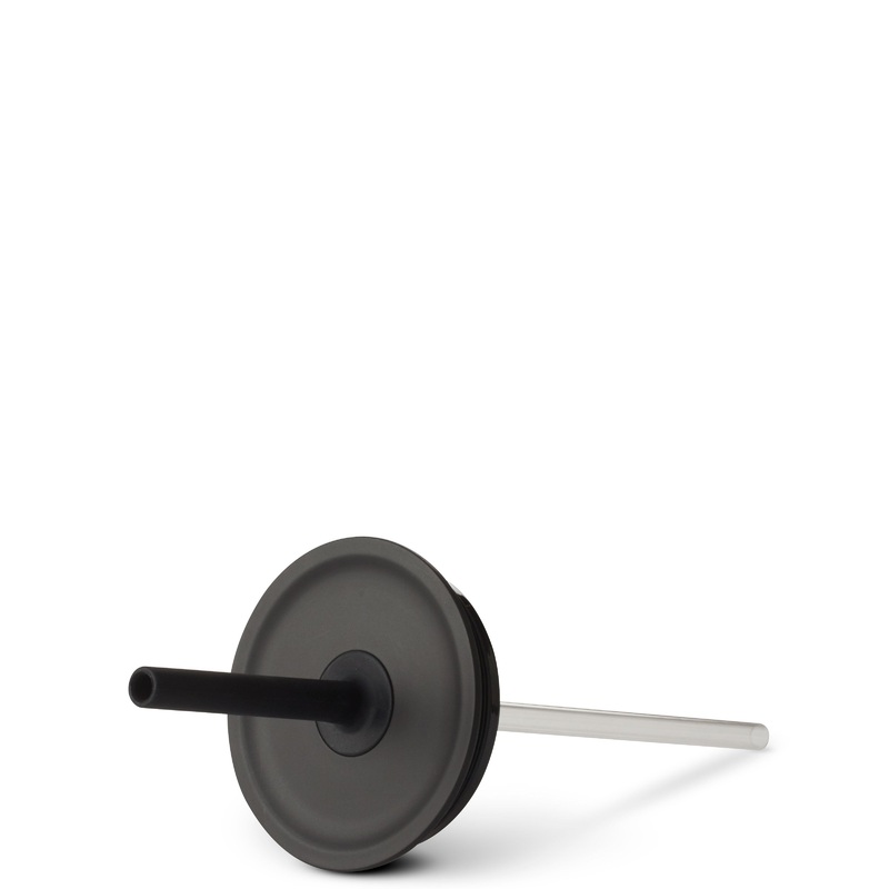 Medium Press-In Straw Lid Black