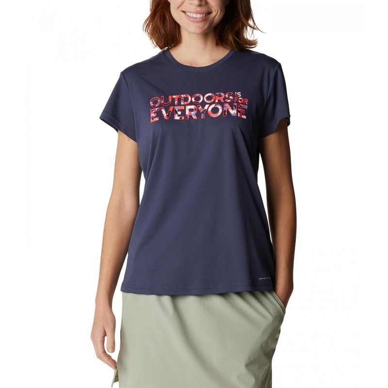 Columbia Women's W Cirro Ice Graphic SS Crew