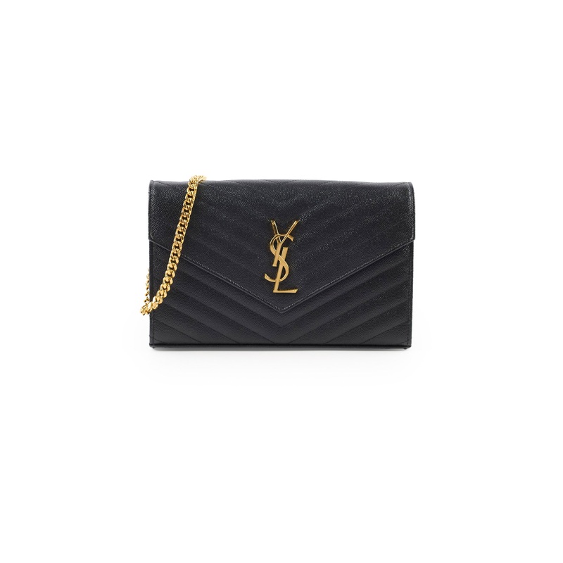Saint Laurent Classic Cassandre Wallet On Chain WOC Black