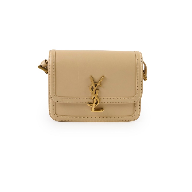 Saint Laurent Small Solferino Satchel Crossbody Bag Beige