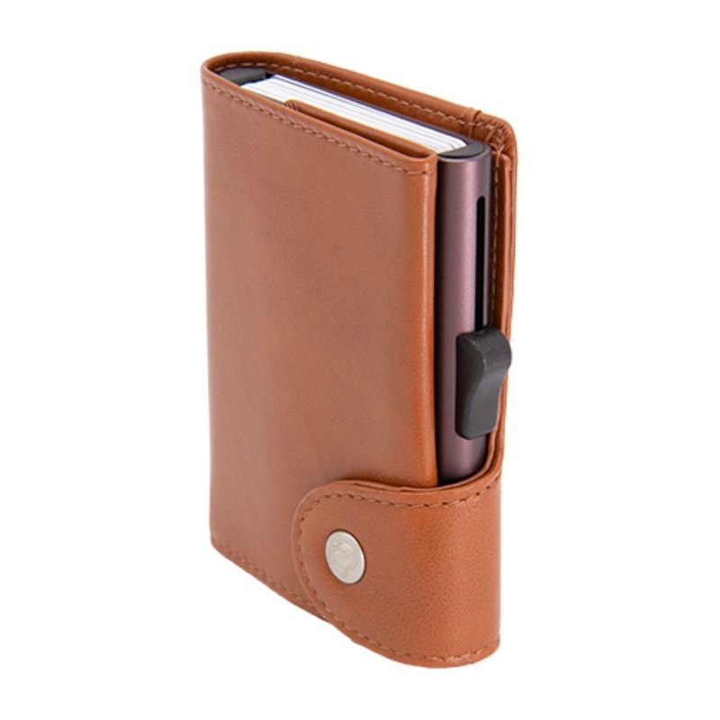 C-Secure XL Italian Leather Wallet - Chestnut/Brown
