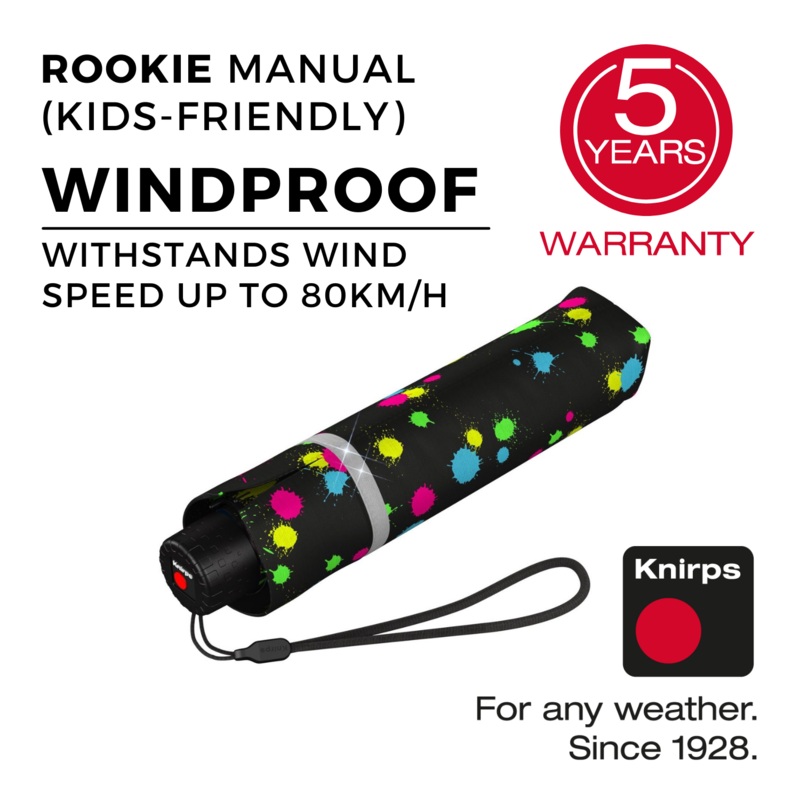 Knirps Rookie Manual Reflective Umbrella - Bubble Bust