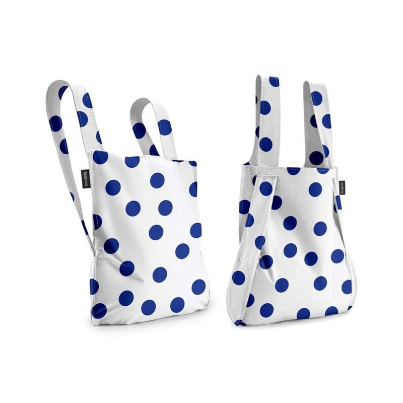 Notabag Original Convertible Tote Backpack - Marine Dots