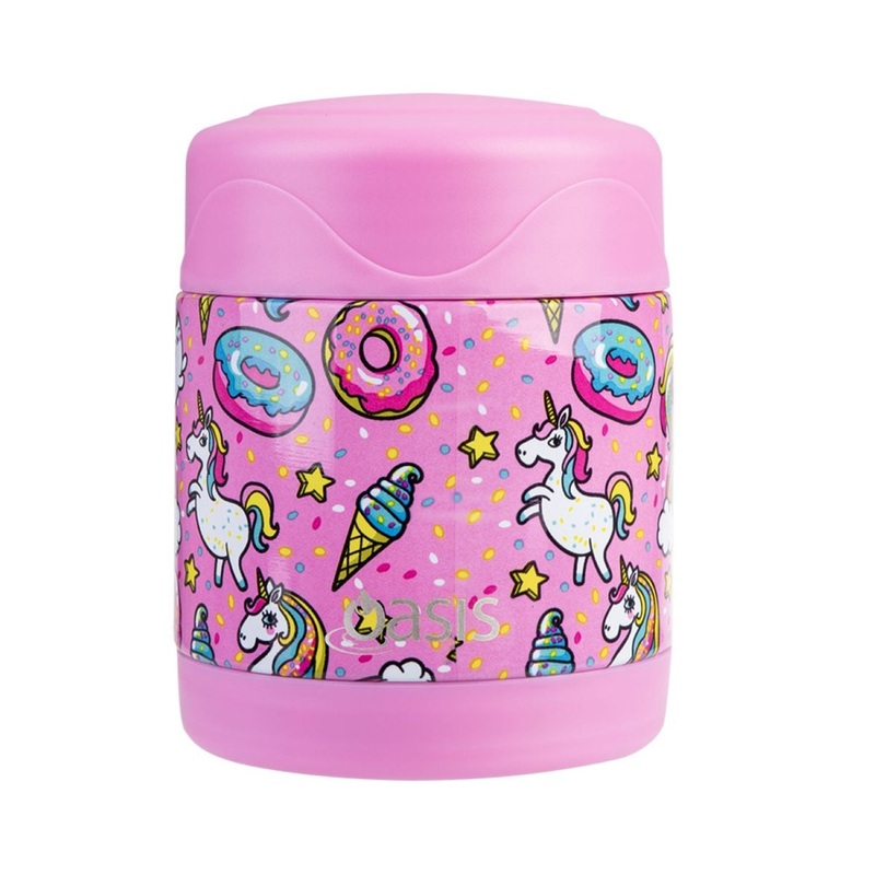 Oasis Stainless Steel Insulated Kids' Food Flask 300ML - Unicorn