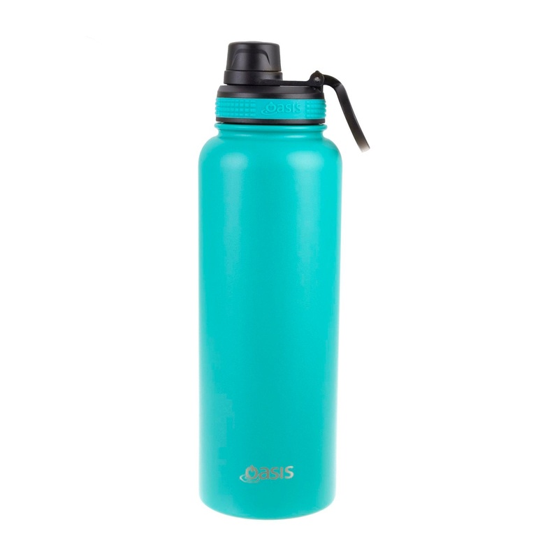 Oasis Stainless Steel Insulated Sports Water Bottle with Screw Cap 1.1L - Turquoise