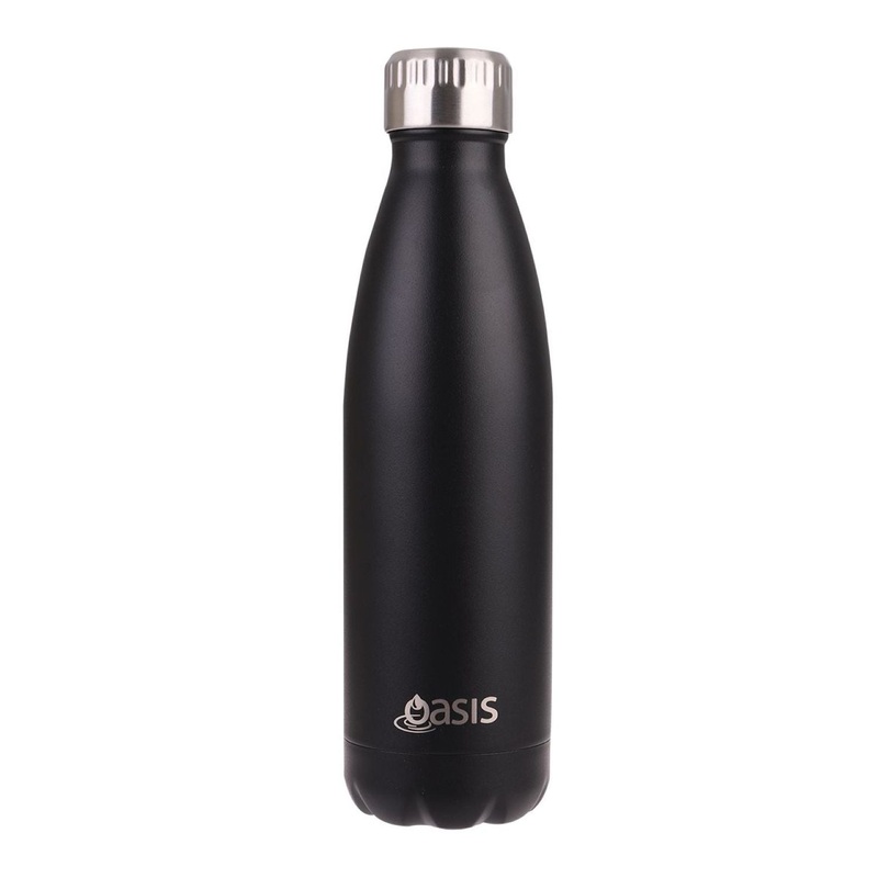 Oasis Stainless Steel Insulated Water Bottle 500ML - Matte Onyx