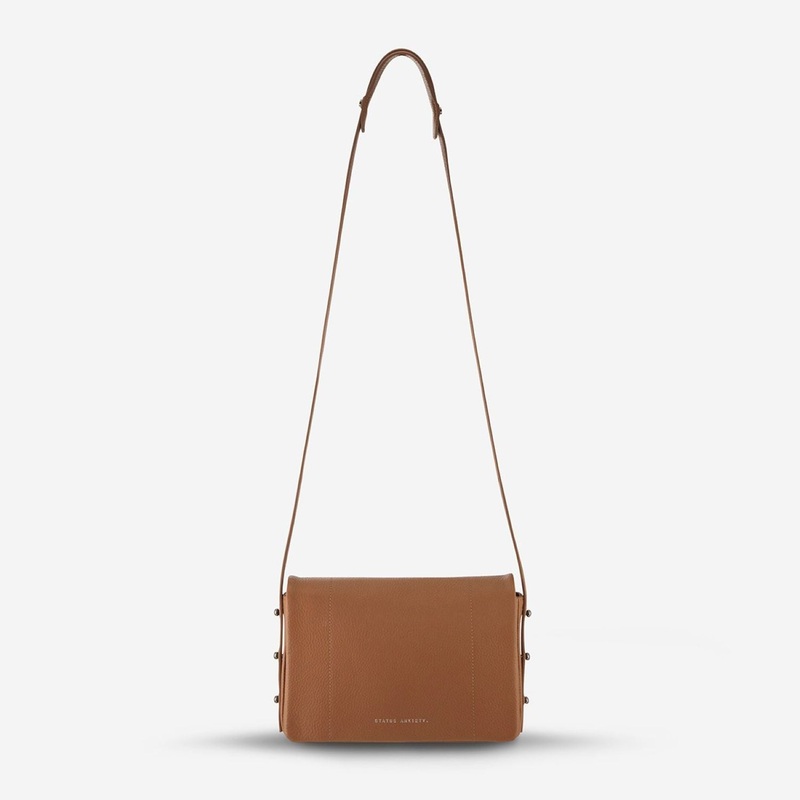 Status Anxiety Succumb Italian Leather Crossbody - Tan