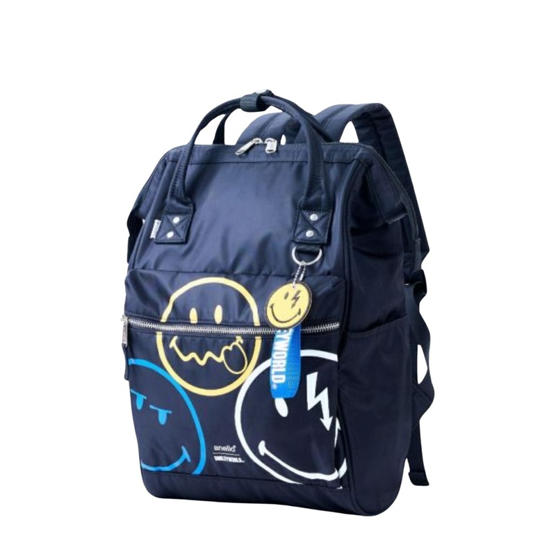 Anello SmileyWorld Charm Kuchigane Backpack Slim R (Black)