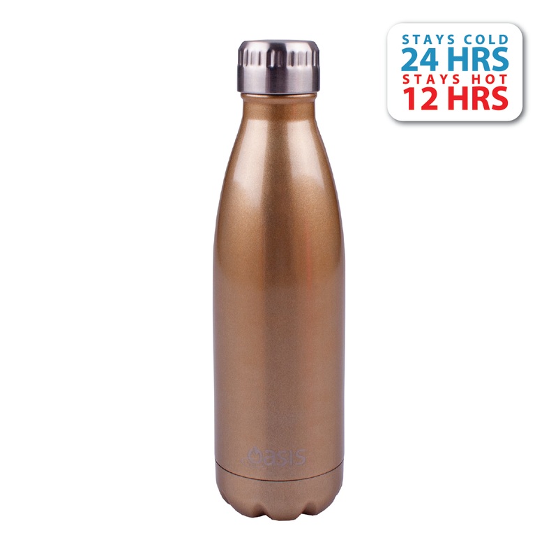 Oasis Stainless Steel Insulated Water Bottle 500ML - Champagne