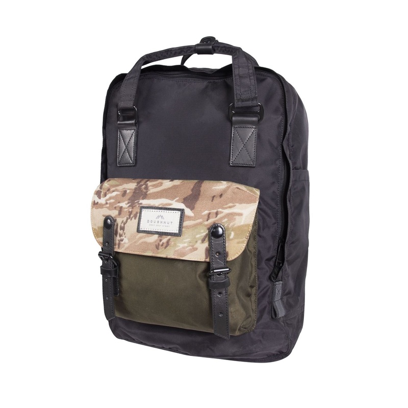 Doughnut Macaroon Large Series Backpack - Black X Army