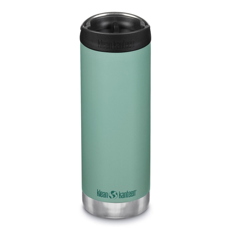 Klean Kanteen Insulated TKWide 16oz Water Bottle (with Cafe Cap) (Beryl Green)