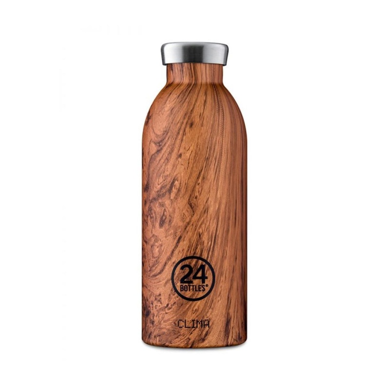 24 Bottles Clima 500ML Insulated Water Bottle - Sequoia Wood