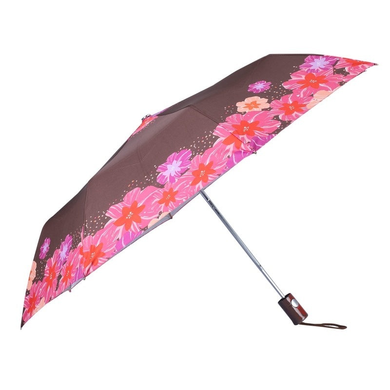 Folding Umbrella - 3 Fold Auto Open Waterproof Design | Baby Pink | For Men and Women