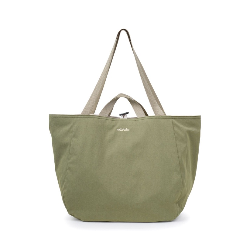 Hellolulu Jake Double Sided 2 Way Tote Recycled (Bright Olive/Linen)