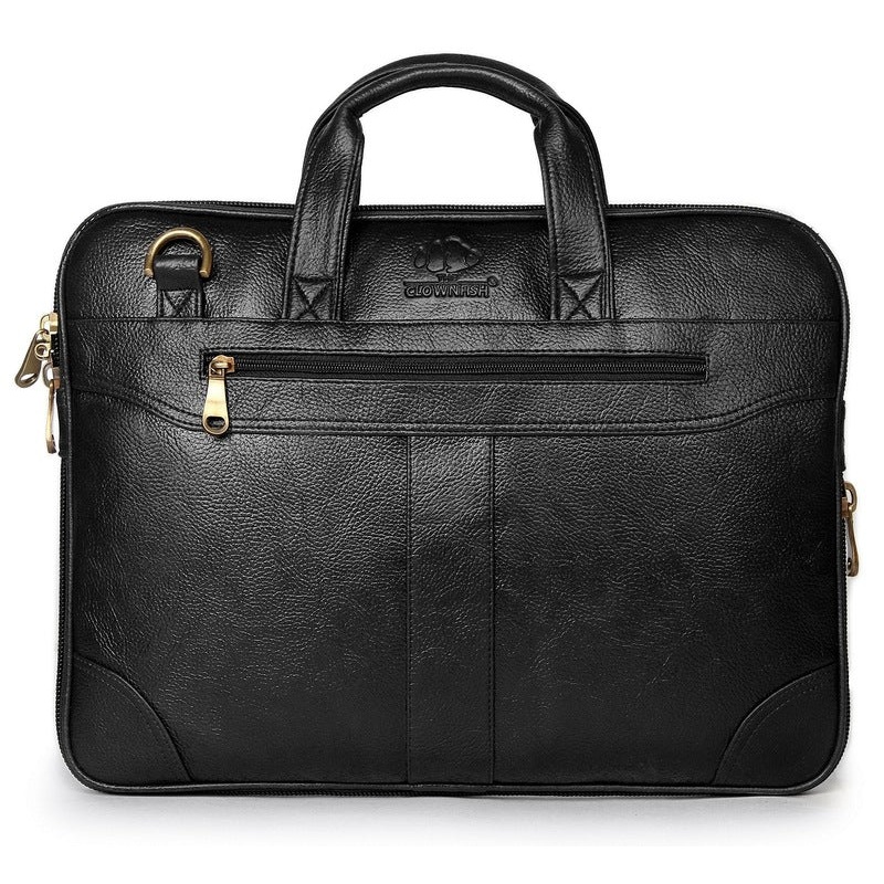The Clownfish 15.6 inch Laptop Bag - Padded Compartment | Adjustable Strap | Brown