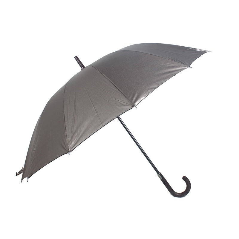 THE CLOWNFISH Umbrella Single Fold Auto Open Waterproof Pongee Umbrellas For Men and Women (Grey)