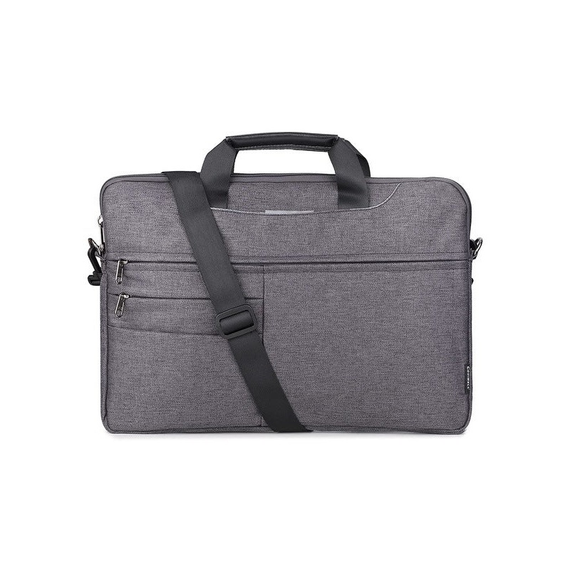THE CLOWNFISH Unisex-Adult Coolbell Messenger Bag With Leather Handband For Laptop 15.6 Inch Case Handbag For Notebook Computer (Black)
