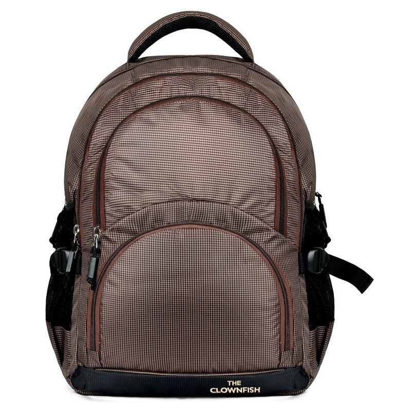 THE CLOWNFISH 30 Ltrs Peanut Brown Laptop Backpack - Durable, Spacious Storage | Ideal for Travel & Work | 15.6 inch | Brown