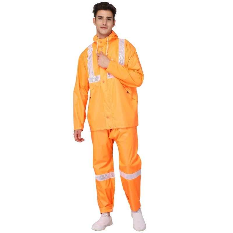 THE CLOWNFISH Men's A-Line Coat Jacket Gabriel Orange L