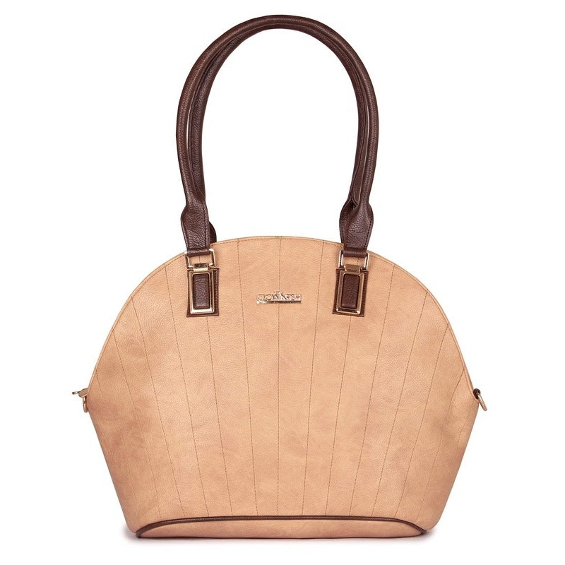 THE CLOWNFISH Oyester Series Synthetic Messenger Bag - Elegant Design, Three Interior Zip Pockets | 35 cm | Beige