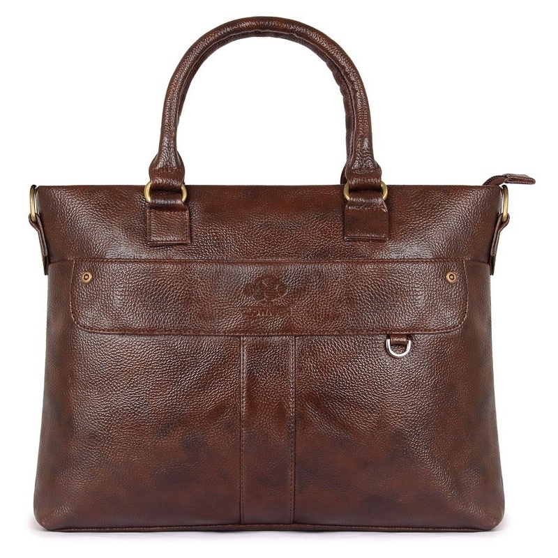 THE CLOWNFISH Uranus Series Faux Leather Laptop Briefcase - Sleek, Lightweight Design | 14 inch | Hickory