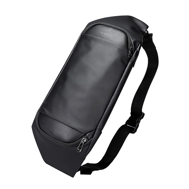 THE CLOWNFISH Water Repellent Polyester Sling Bag - Multipurpose with Water Resistant Pocket | 7L | Black