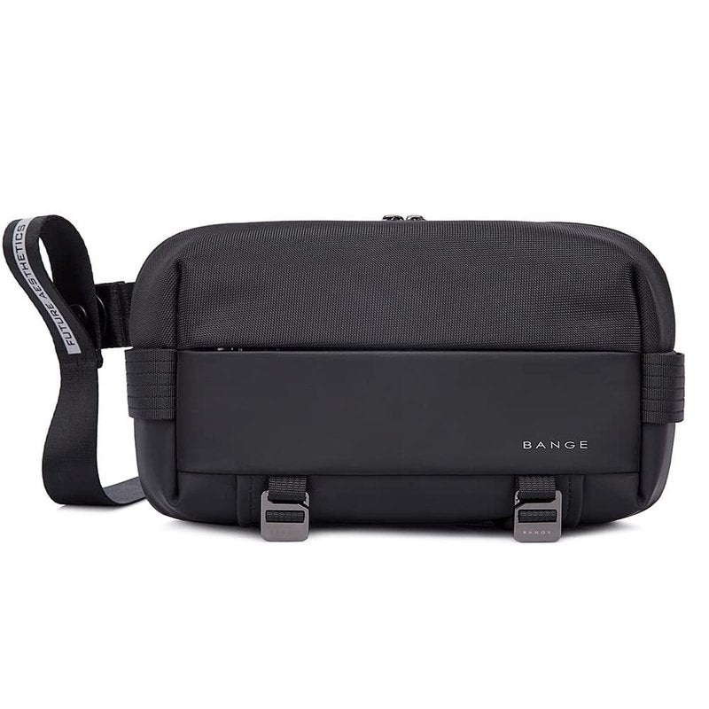 THE CLOWNFISH Water Resistant Polyester Unisex Crossbody Sling Bag (Black)