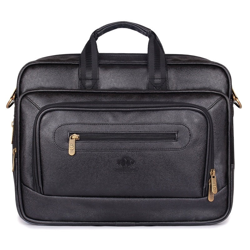 Unisex Laptop Messenger Bag - Lightweight, Durable | Adjustable Shoulder Strap | 15.6 inches | Jet Black
