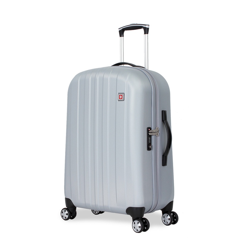 SWISSGEAR 6151 Medium Checked Spinner in Pewter