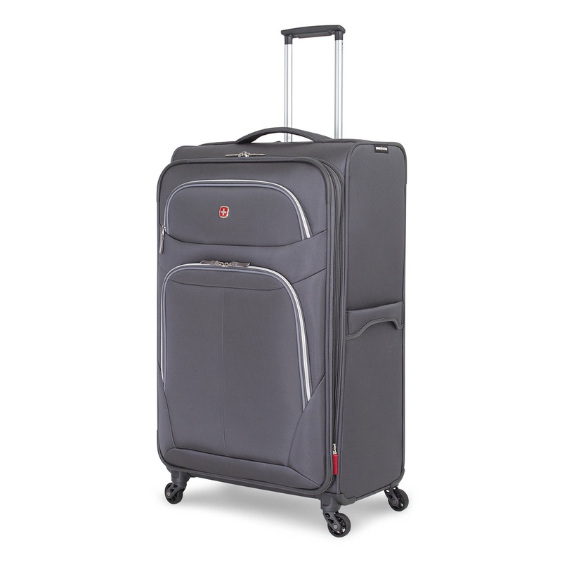 SWISSGEAR 6270 Large Checked Spinner in Pewter
