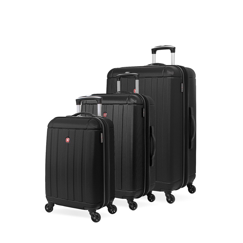 SWISSGEAR 6297 3-Piece Spinner Set in Black