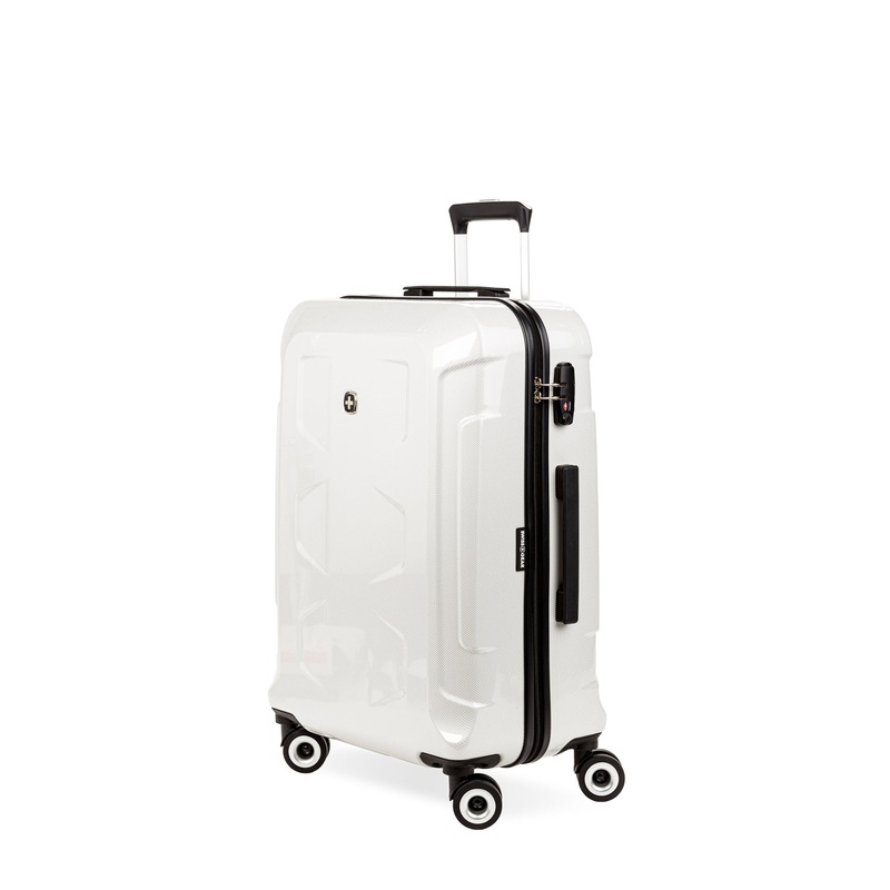 SWISSGEAR 6572 Medium Checked Spinner in White