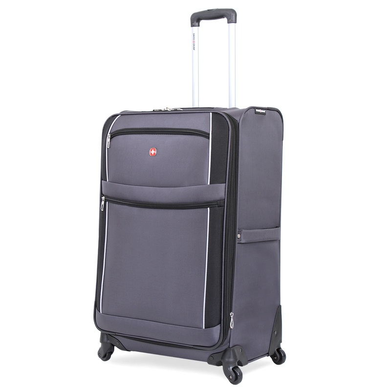 SWISSGEAR 7378 Large Checked Spinner in Grey/Black