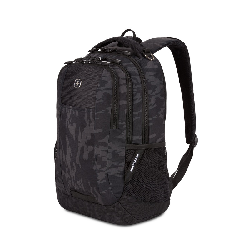 SWISSGEAR Cecil Laptop Backpack in Grey/Black Camo