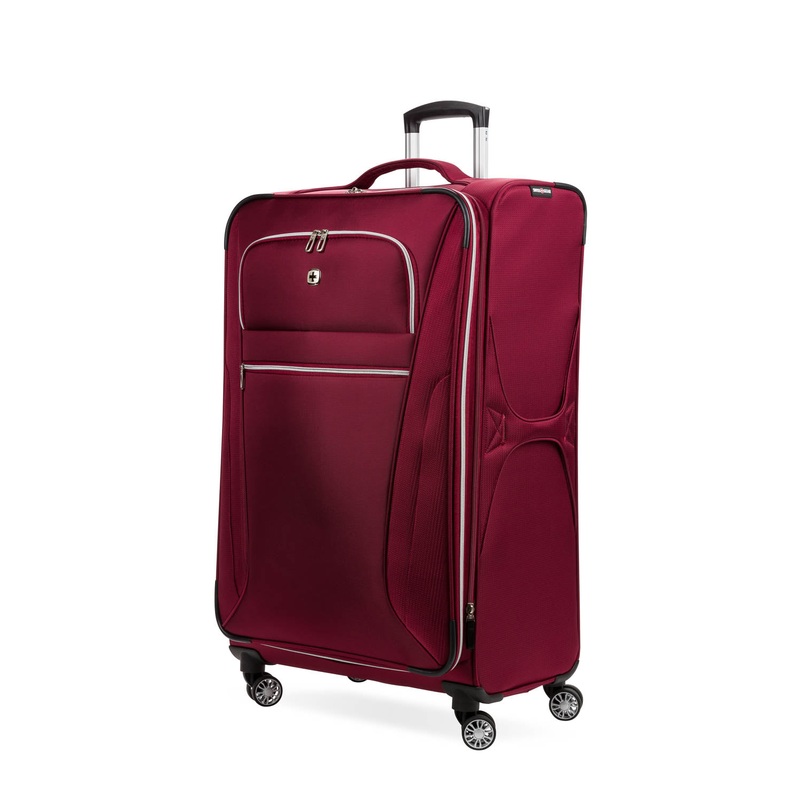 SWISSGEAR Checklite Large Checked Spinner in Burgundy